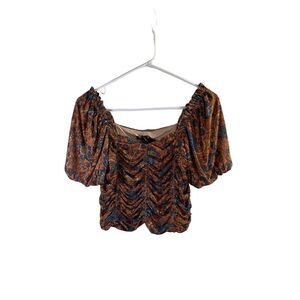 House of Harlow 1960 Revolve Ruched Crop Top‎ Women's Size Small New With Tags!